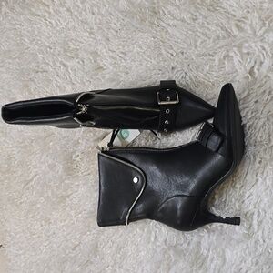 Women's Mickey Point Toe Moto Ankle Boots
